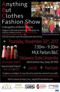 Anything But Clothes Prevention Fashion Show 2017 @ Delaware State University: MLK Student Center | Dover | Delaware | United States